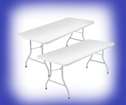 6ft White Folding tables