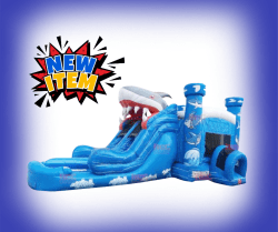 Shark Bounce House with slides