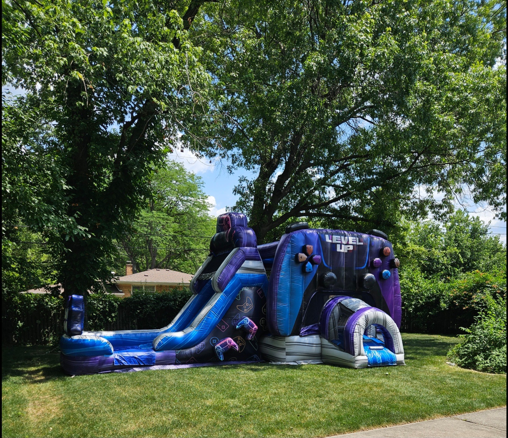 Gamer inflatable bounce house rental from Kid N'Play Inflatables