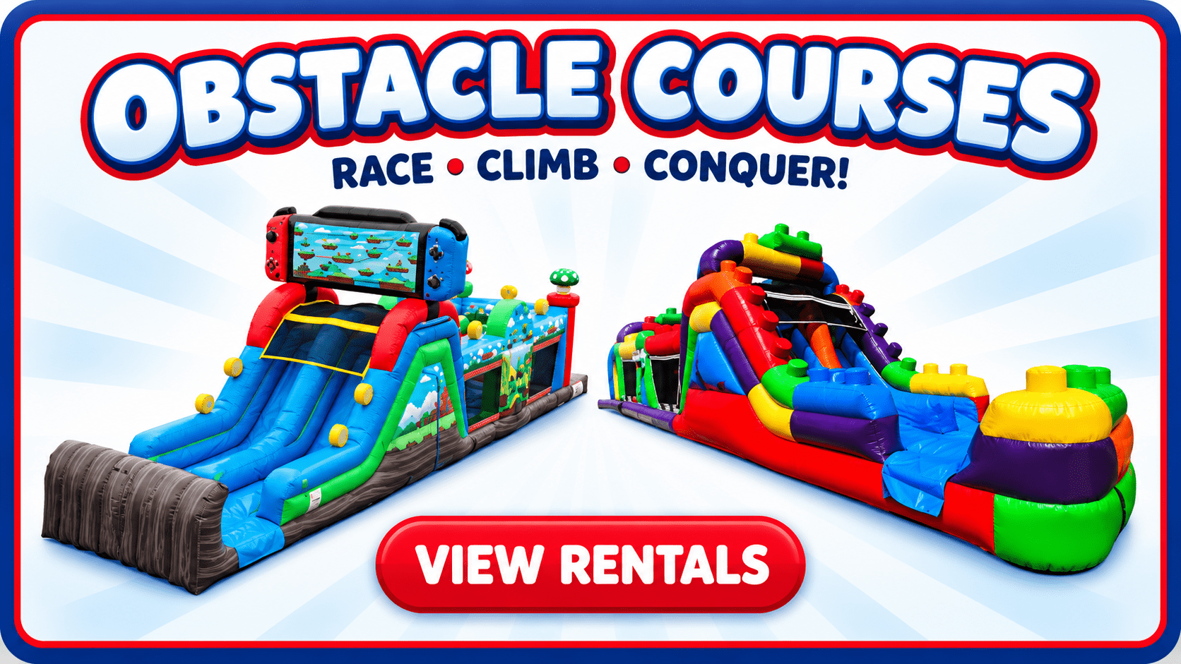 Obstacle course rentals from Kid N'Play Inflatables in Lansing, Illinois